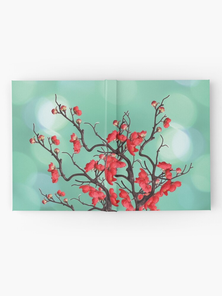 Cuaderno de tapa dura «flor de durazno rojo» de Gaosheng | Redbubble