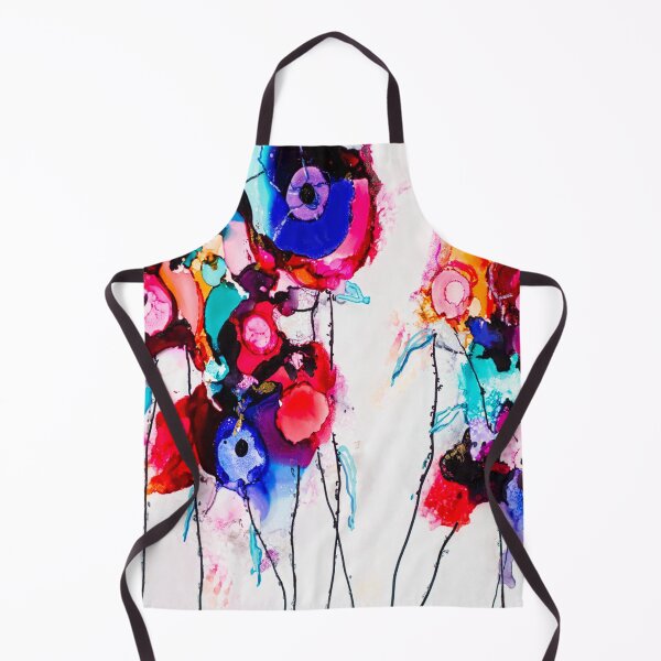 Item preview, Original Alcohol Ink Painting of Funky Flowers designed and sold by RedRoofStudio.