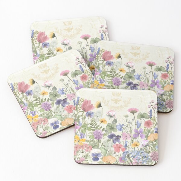 Item preview, Summer Honey Wild Garden Flowers Nature Floral art designed and sold by Glimmersmith.