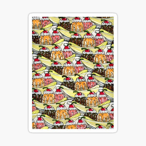 Bottomless Banana Split Sticker