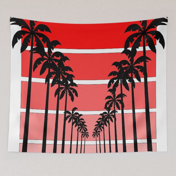 Item preview, Palmera de tono rojo atardecer designed and sold by RyMotif.