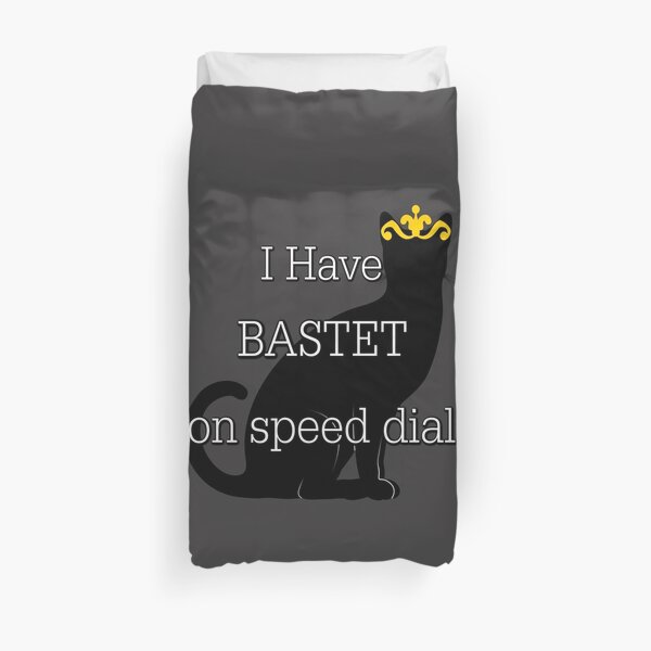 Bastet On Speed Dial Duvet Cover