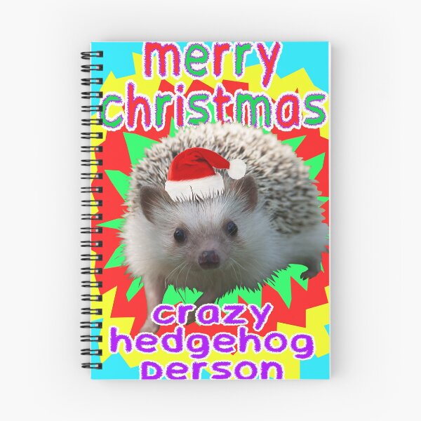 Item preview, Merry Christmas Crazy Hedgehog designed and sold by loganferret.