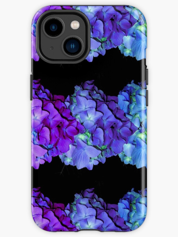 Funda de iPhone «hortensias de color rosa púrpura | Hortensia azul bígaro |  hortensias verde azulado | Floral azul romántico | floral rosa elegante |  bonita flor morada» de hollycooper | Redbubble