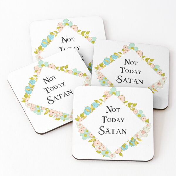 Item preview, Floral Diamond "Not Today Satan" Design designed and sold by ShopofWonder.