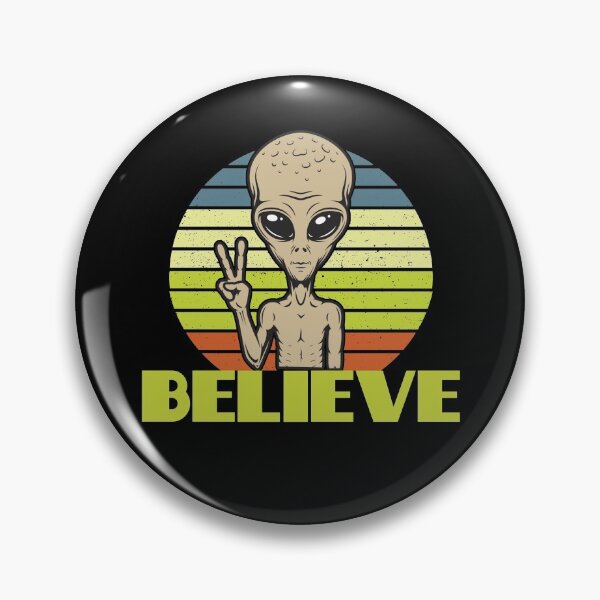 Item preview, Retro Alien Believe Peace Sign designed and sold by TexasMerch.