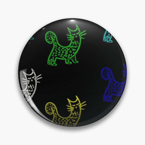 Item preview, Cats pattern, neon cats, cute cats designed and sold by hvasilevshop.
