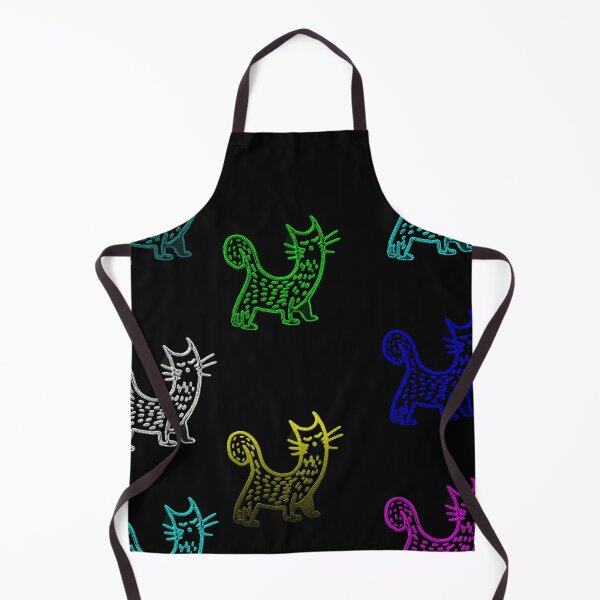 Item preview, Cats pattern, neon cats, cute cats designed and sold by hvasilevshop.