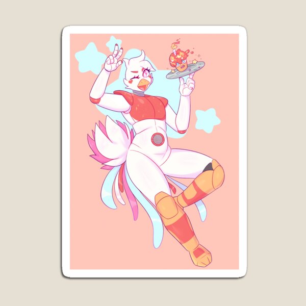 Funtime Chica Transparent Magnet for Sale by dongoverlord