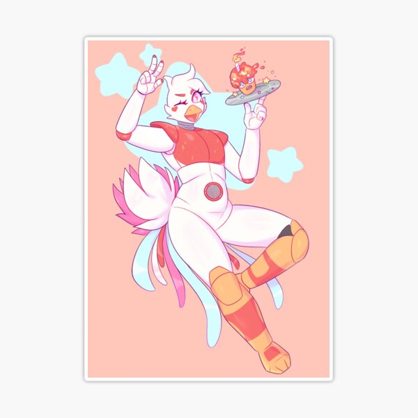 Funtime Chica Sticker for Sale by sugarysprinkles