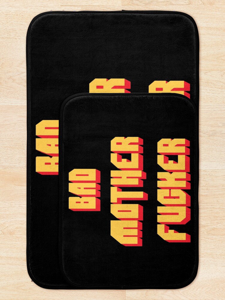 Alternate view of Bad Mother Fucker Pulp Fiction Tarantino Samuel L Jackson 80s Movie Bath Mat