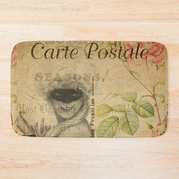 Item preview, Masked Ball Paris Vintage Postcard Carte Postale Floral Shabby Chic Seasons designed and sold by WizardsWorld.