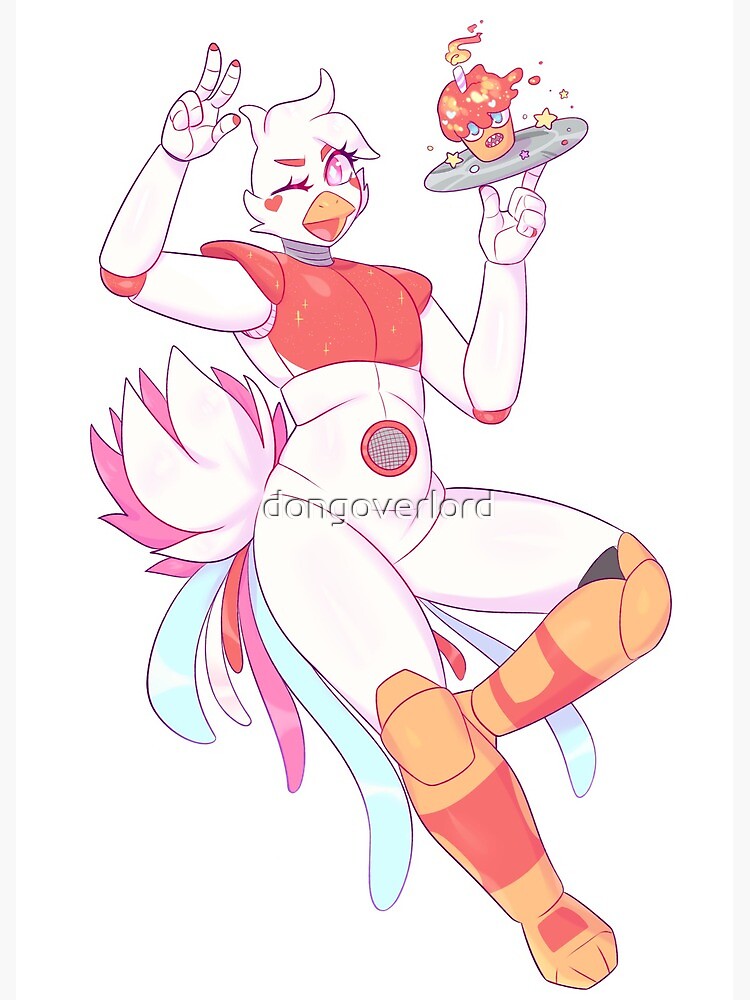 Funtime Chica Transparent Postcard for Sale by dongoverlord