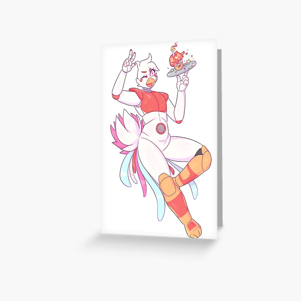 Funtime Chica Greeting Card for Sale by FeathersOnMars