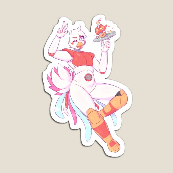 Funtime Chica Transparent Magnet for Sale by dongoverlord