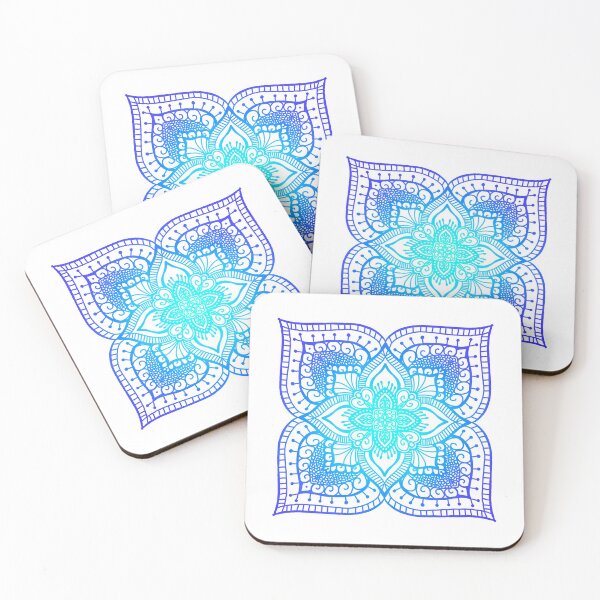 Item preview, Cool Blue Mandala designed and sold by Blooming Briar Designs .