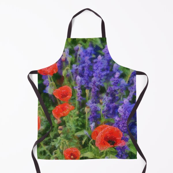Item preview, Painted red and blue flowers in impressionist style designed and sold by AnnaMelekhina.