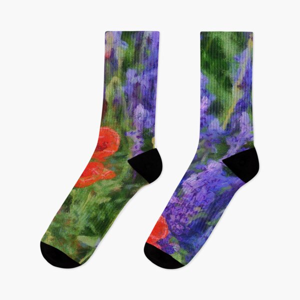 Item preview,  Painted red and blue flowers in impressionist style  designed and sold by AnnaMelekhina.