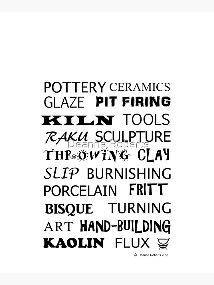 Thumbnail 6 of 6, Apron, POTTERY GLOSSARY T-SHIRT designed and sold by Deanna Roberts Studio.