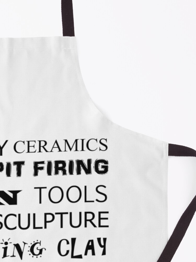 Thumbnail 3 of 6, Apron, POTTERY GLOSSARY T-SHIRT designed and sold by Deanna Roberts Studio.