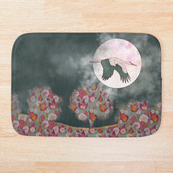 Moonlight Stork Bath Mat