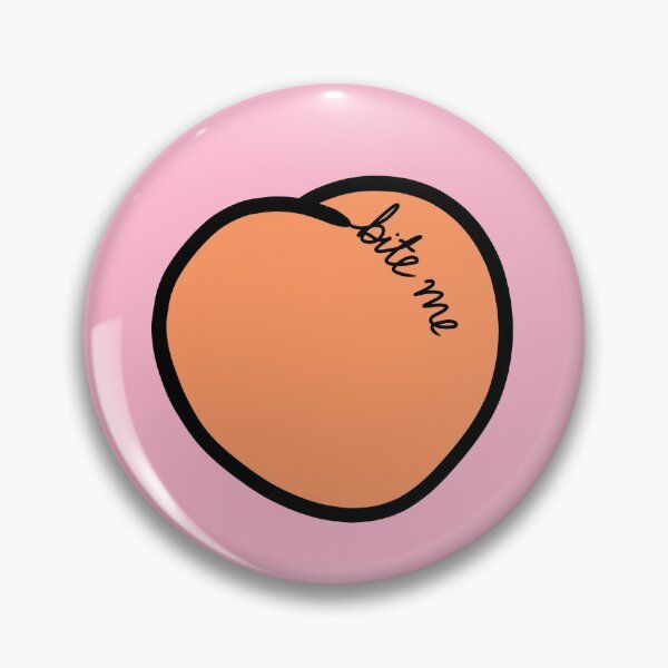 Item preview, Bite Me Cursive Peach designed and sold by tinyteacups.