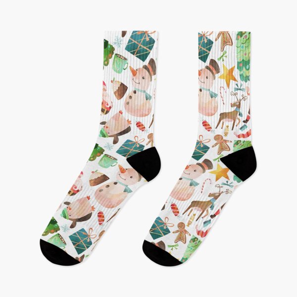 Item preview, A Watercolor Christmas Festive Seamless Repeat Pattern designed and sold by Sunny Collections.