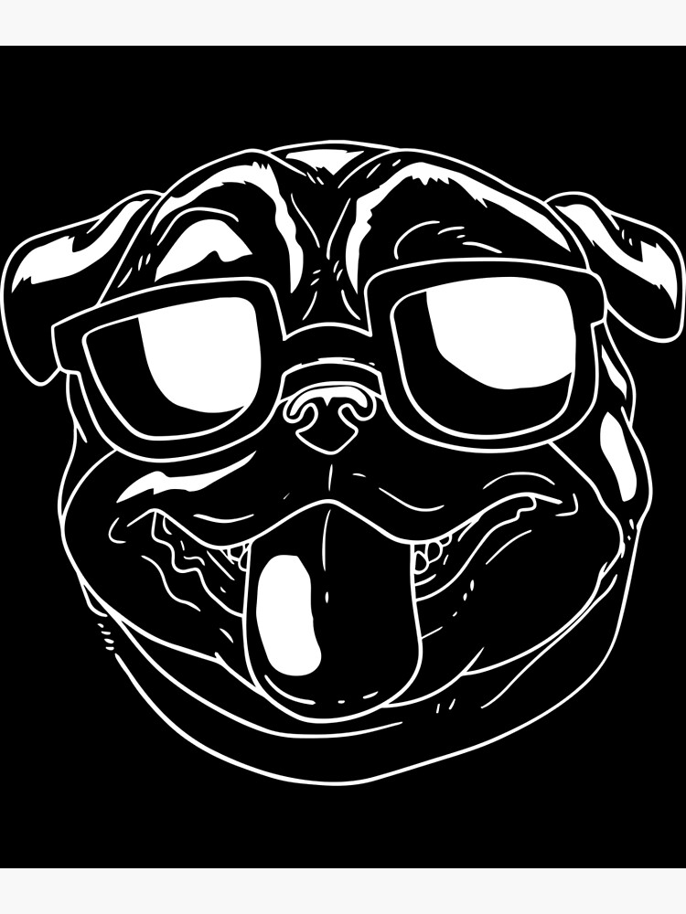 Pug Sunglasses Dog Owner Art Print for Sale by Mealla