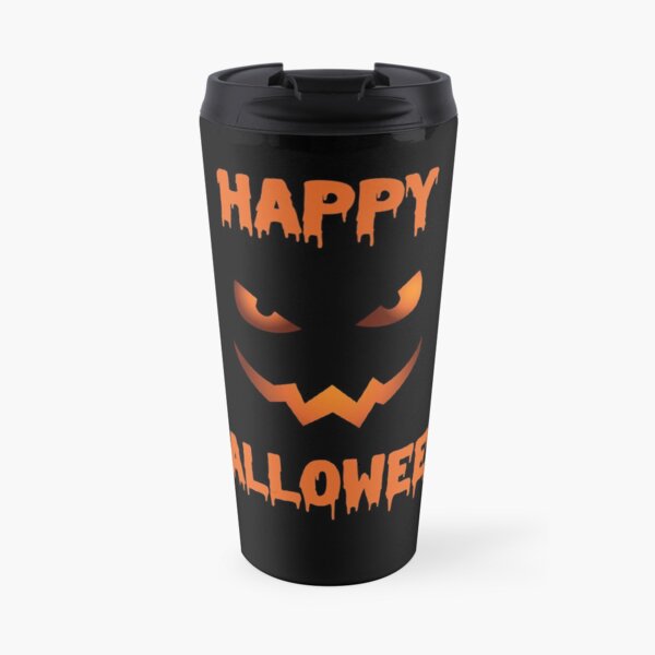 Happy Halloween Scary Spooky Pumpkin Face Travel Mug