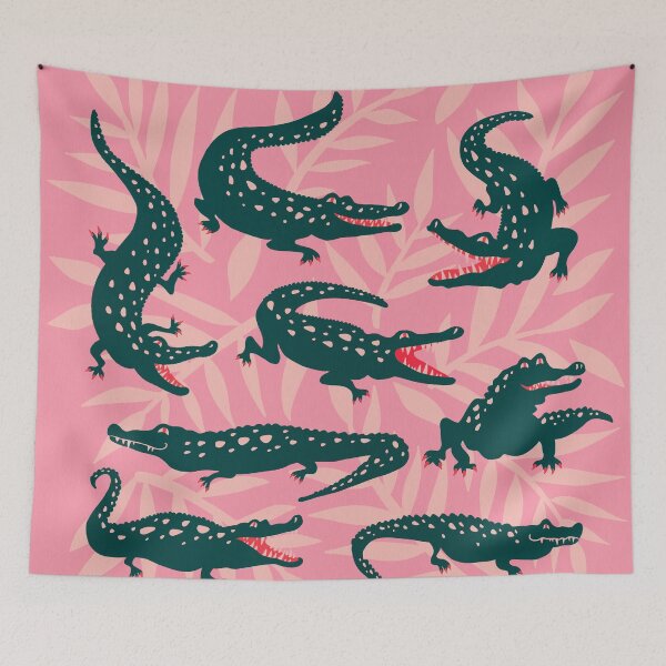 Item preview, Alligator Collection – Pink & Teal designed and sold by Cat Coquillette.