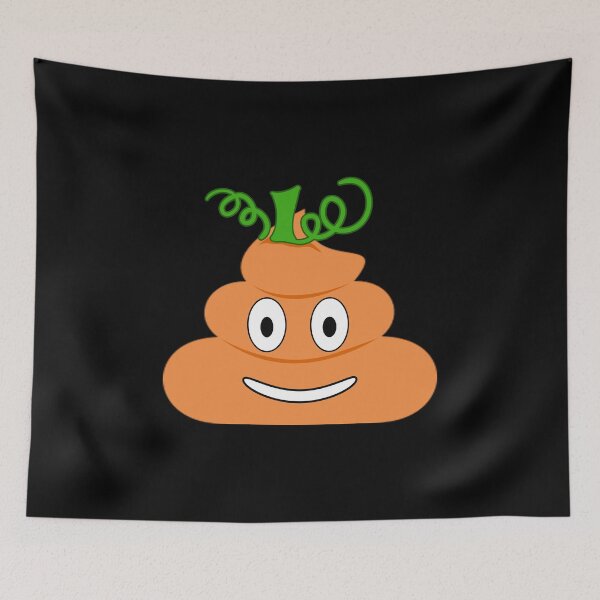 Aperçu de l'œuvre Caca Emoji Pumpkin Funny Halloween produit créée et vendue par BUBLTEES.