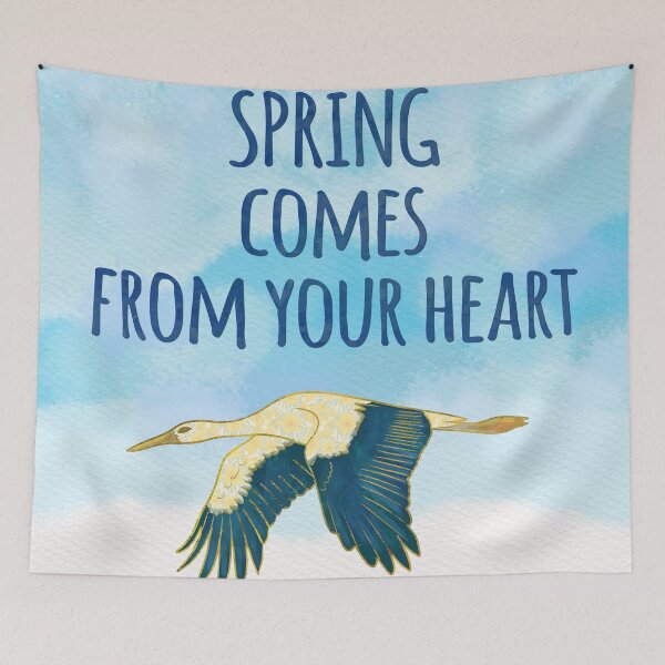 Item preview, Spring Comes from Your Heart - Positive Quote designed and sold by Andreea Dumez.