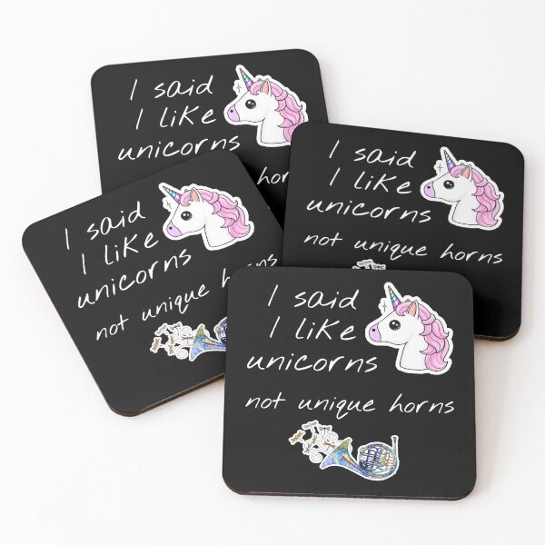 Item preview, I Like Unicorns Not Unique Horns - by Boo-da-chay designed and sold by Boo-da-chay.