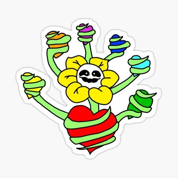 Undertale: Flowey Sticker for Sale by kotabird