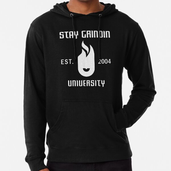Stay Grindin University EST. 2004 - White  Lightweight Hoodie