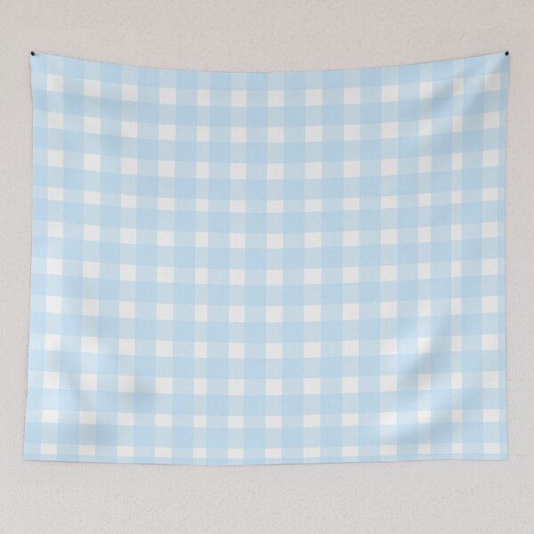 Item preview, Aesthetic Pastel Blue Gingham designed and sold by STAR10008.
