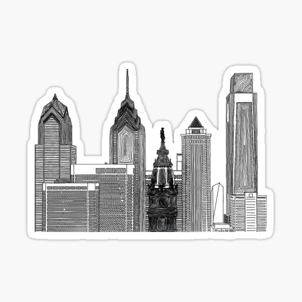 Philadelphia Sticker Sheet - Philly Skyline sticker - Vinyl Decal - La –  PhilaCarta