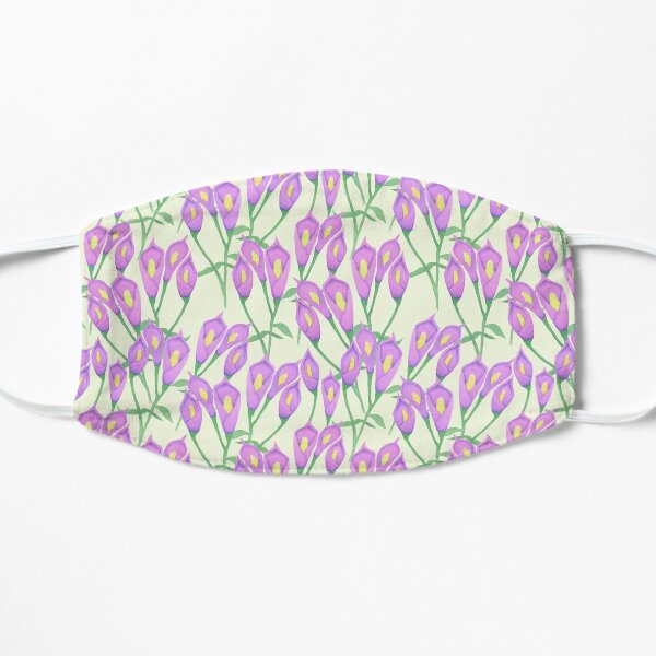 Purple Calla Lilies in Watercolor Flat Mask
