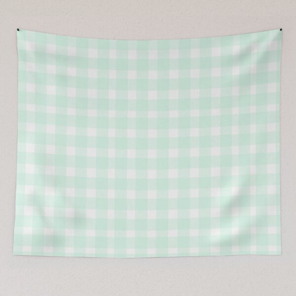 Item preview, Aesthetic Pastel Mint Gingham designed and sold by STAR10008.