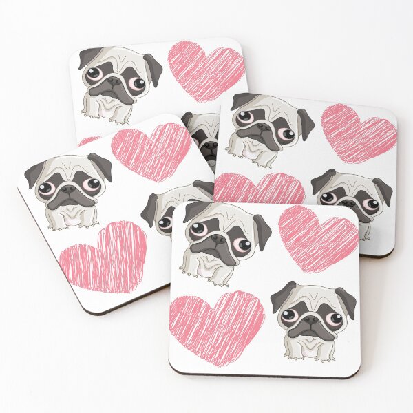 Item preview, Cute Pug Heart Design designed and sold by Samsdesignshop.