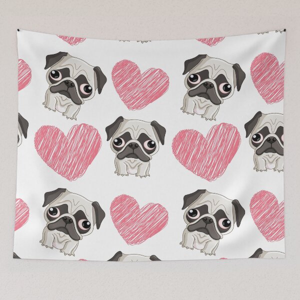 Item preview, Cute Pug Heart Design designed and sold by Samsdesignshop.