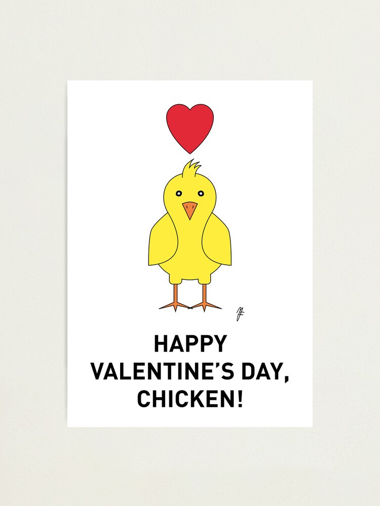 CHICKEN VALENTINE CARD Photographic Print For Sale By Mjfouldes chicken-valentine-card-photographic-print-for-sale-by-mjfouldes