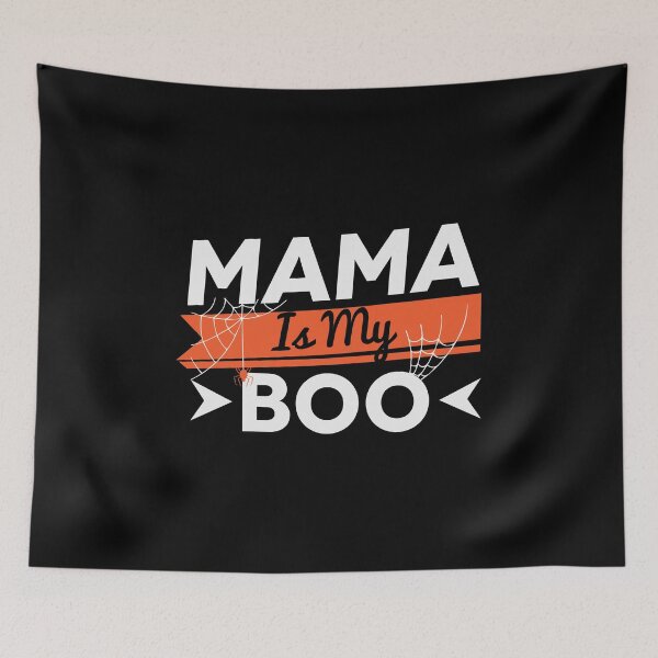 Aperçu de l'œuvre Mama Is My Boo Mom Mommy Ghost Spider Web Produit d'Halloween créée et vendue par BUBLTEES.