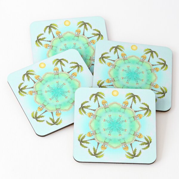Item preview, Tropical sunset with over water bungalows. designed and sold by Bonnie Shaw.