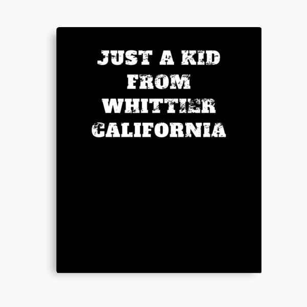 Just a kid from Whittier california Retro Vintage Canvas Print