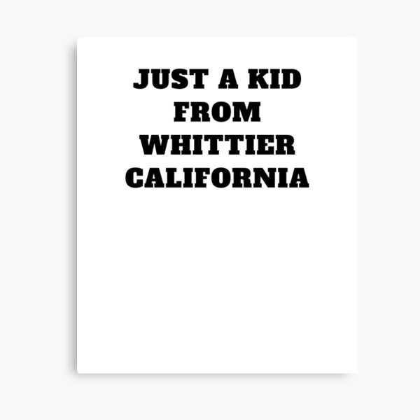Just a kid from Whittier california Canvas Print