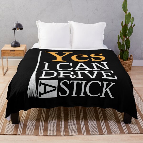Item preview, Yes I Can Drive A Stick Witch Broomstick Halloween graphic designed and sold by BUBLTEES.