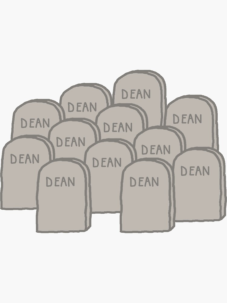 Thumbnail 3 of 3, Sticker, Dean Winchester Graveyard  designed and sold by FinalFee.