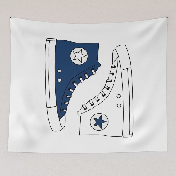 Item preview, Blue & White Sneakers Sticker designed and sold by lennyandlee.