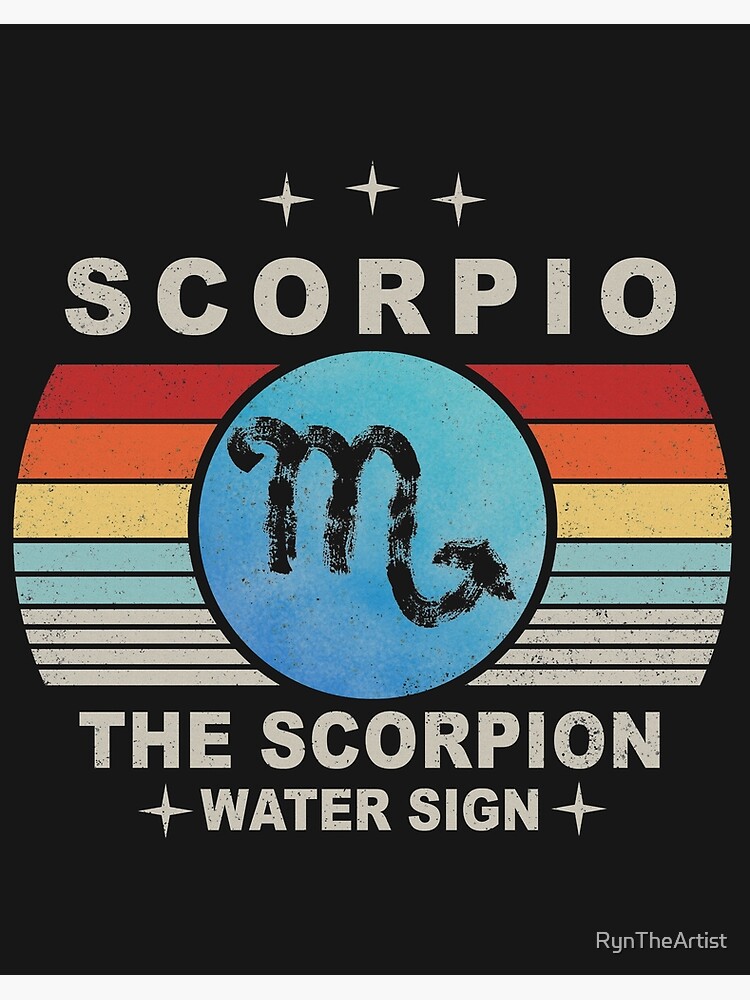 Scorpio Water Sign Astrology Zodiac Retro Vintage Element